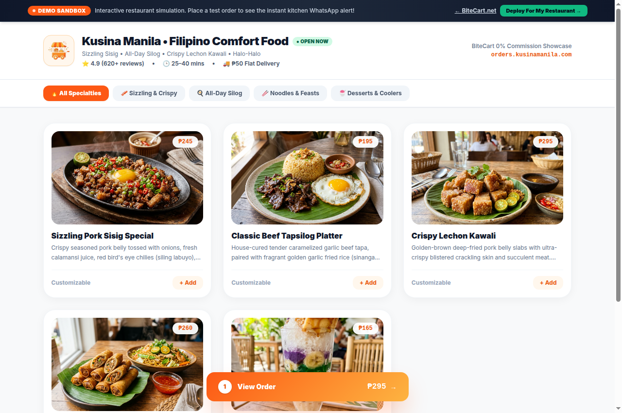 Customer Online Ordering App